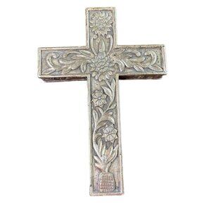 Jane Seymour Coral Canyon Cross Crucifix Wall Hanging Hollywood Regency Art u